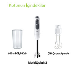 Multiquick 3, MQ3105WH El Blender Seti - Thumbnail