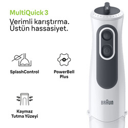Multiquick 3, MQ3105WH El Blender Seti - Thumbnail