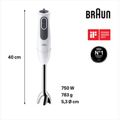 BRAUN MULTIQUICK 3 EL BLENDER MQ3105WH - 2
