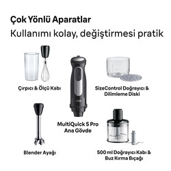 Multiquick 5 Pro, MQ55254MBK El Blender Seti - Thumbnail