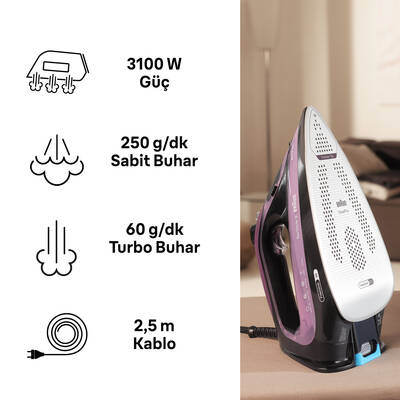BRAUN TEXSTYLE 9 BUHARLI ÜTÜ SI9661VI - 4