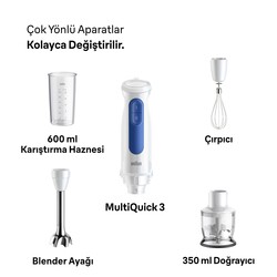 MULTIQUICK 3 EL BLENDER MQ30202MWH - Thumbnail