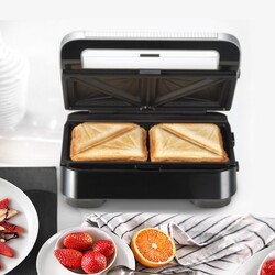 BRAUN SNACKMAKER 5 SM5005 SILVER TOST, SANDVİÇ ve WAFFLE MAKİNESİ - Thumbnail