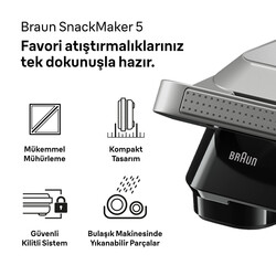 Snackmaker 5, SM5005 5 Tost ve Sandviç Makinesi Silver - Thumbnail